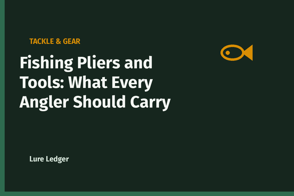 Fishing Pliers and Tools: What Every Angler Should Carry