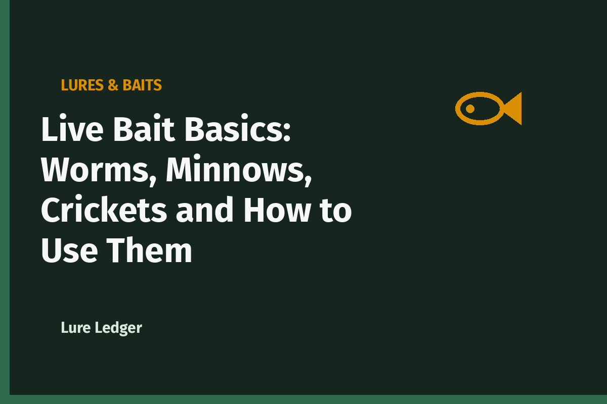 Live Bait Basics: Worms, Minnows, Crickets and How to Use Them